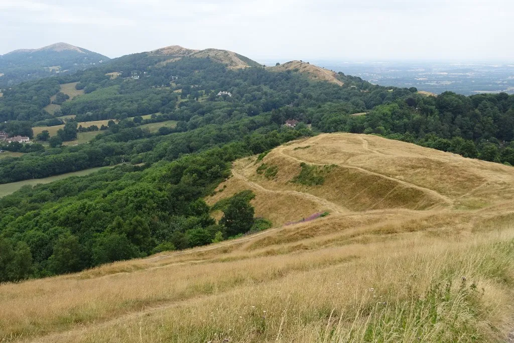 Earthworks on the British Camp in the Malvern Hills