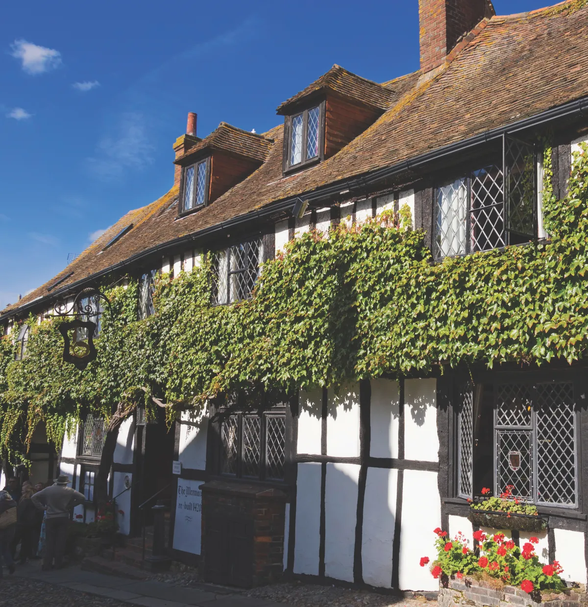 The Mermaid Inn, Rye, Sussex. Historic Inn, the current timber framed building dating from 1420, with cellars built in 1156. The inn was used by a notorious gang of smugglers during the 18th century.
