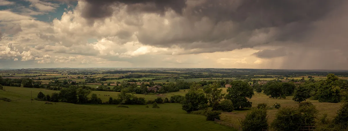Countryside and storm clouds