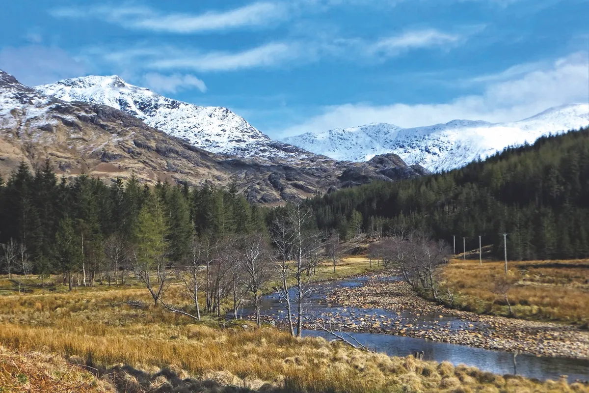 Glen Finnan in Highland, Scotland – looking north