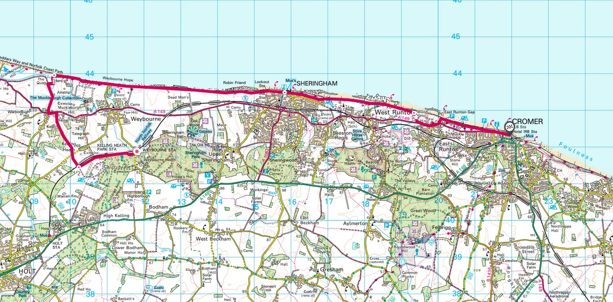 Cromer, Norfolk map