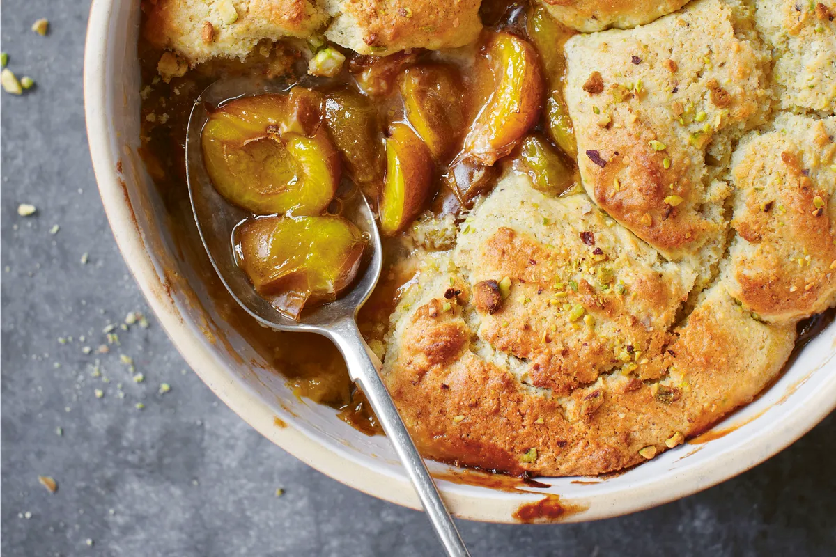 The Orchard Cook greengage cobbler