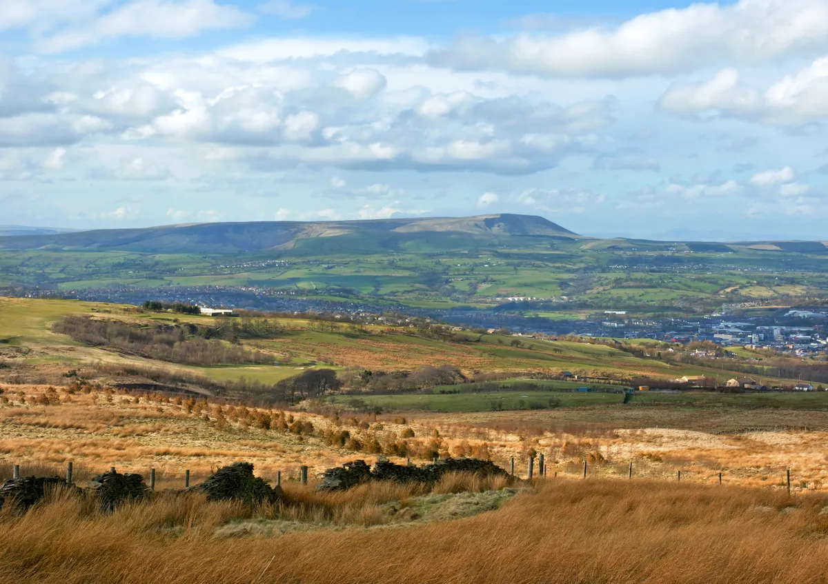 Burnley Town and Pendle Hill, Lancashire