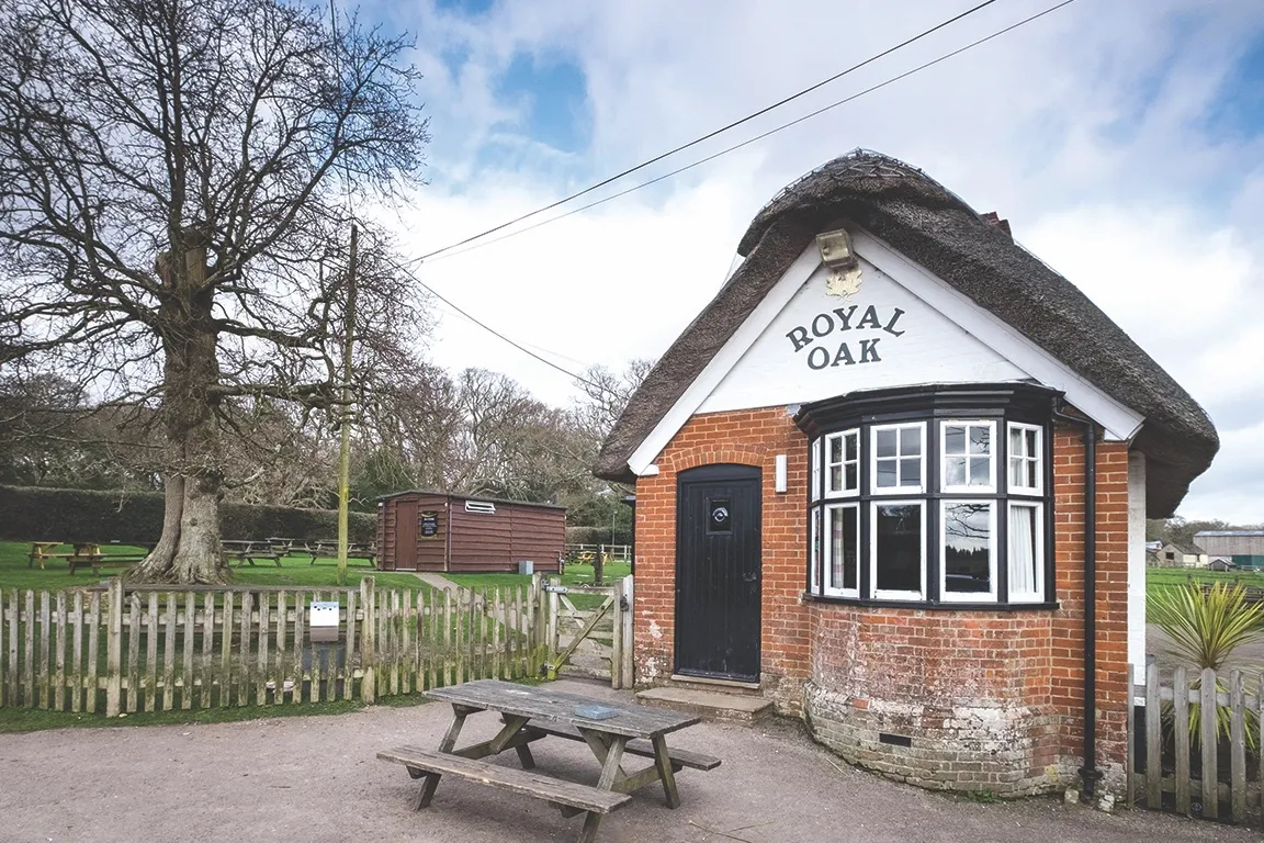 The Royal Oak pub in Fritham in the New Forest, Hampshire