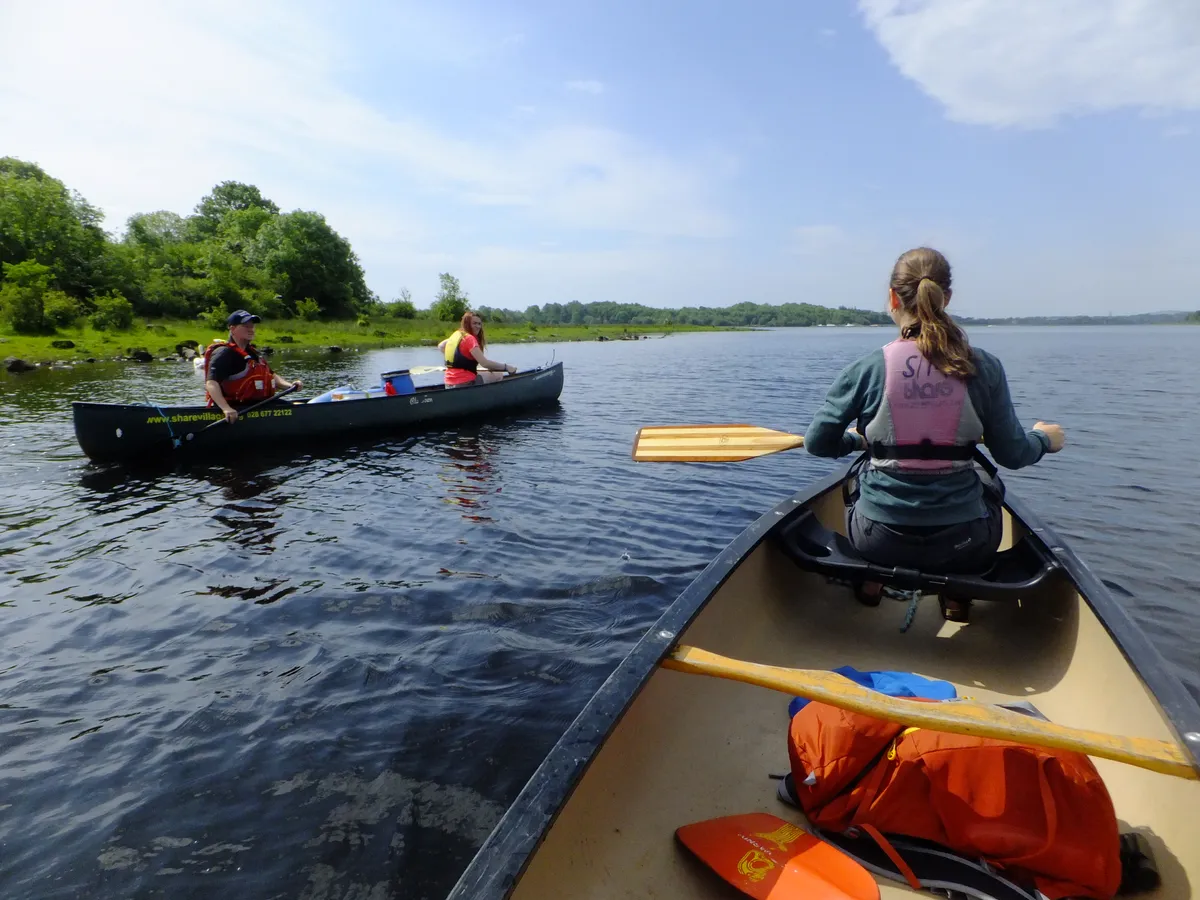Canoeing on Upper Lough Erne, County Fermanagh