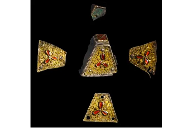 old and silver metalwork from the Staffordshire Hoard. (Getty Images)