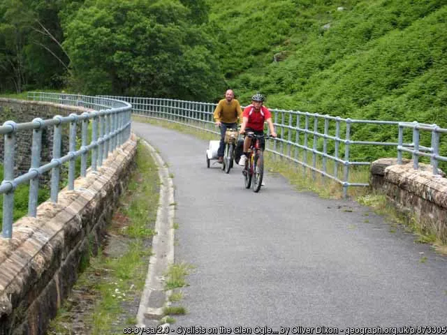 Cyclists on path