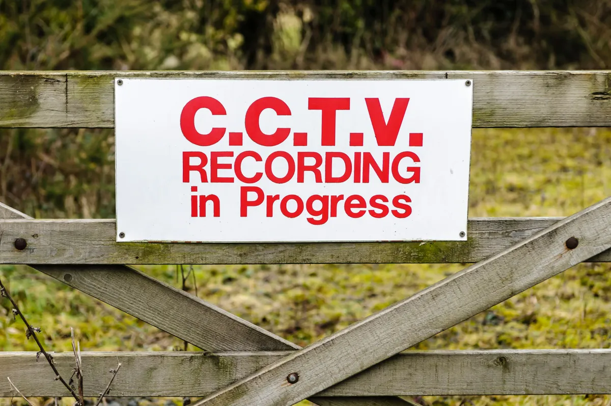 Farm security - CCTV sign