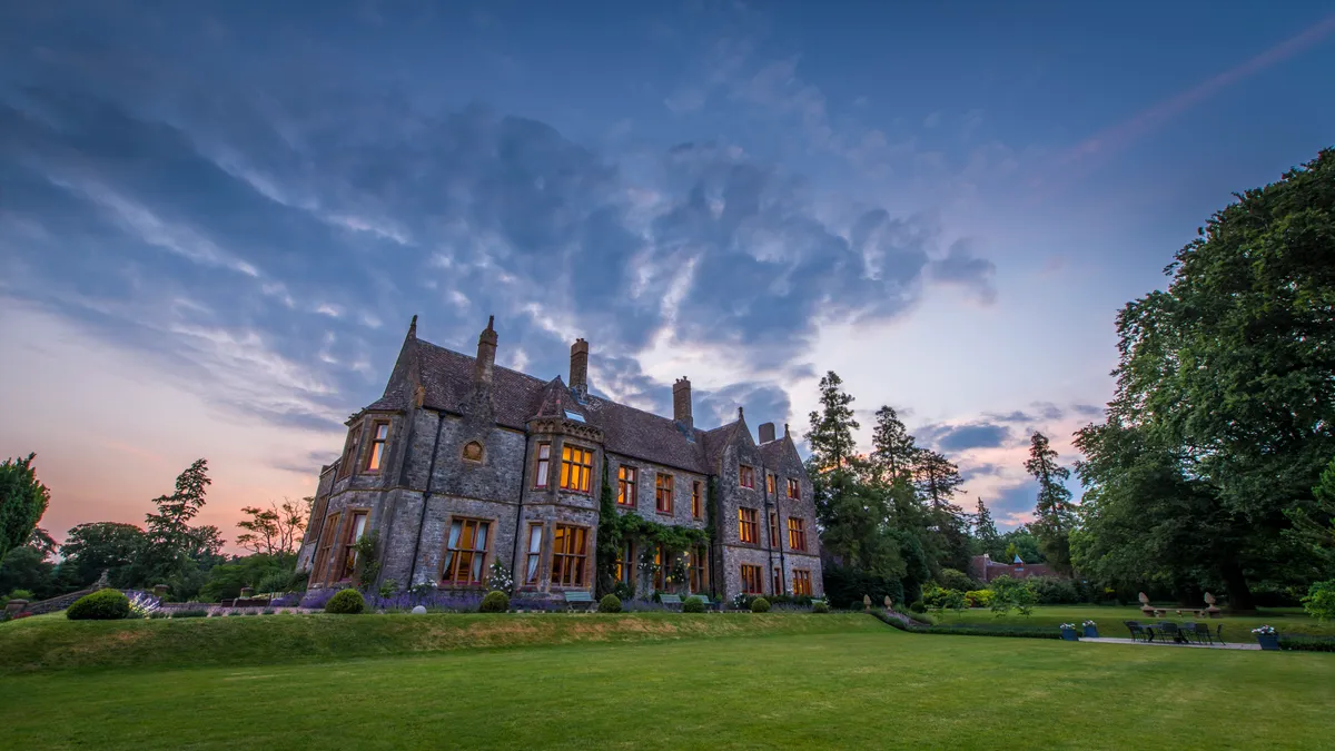 Country manor in the evening light