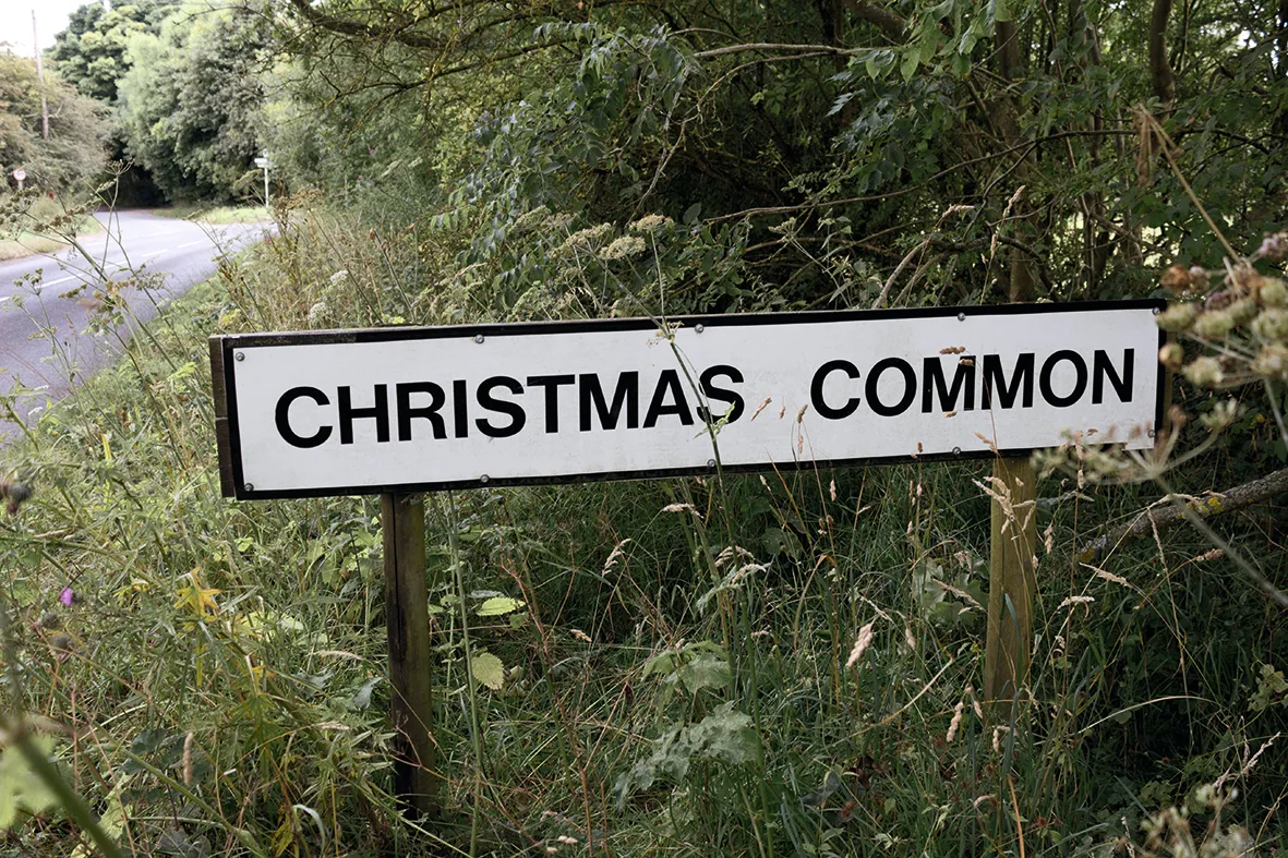 Christmas Common road sign