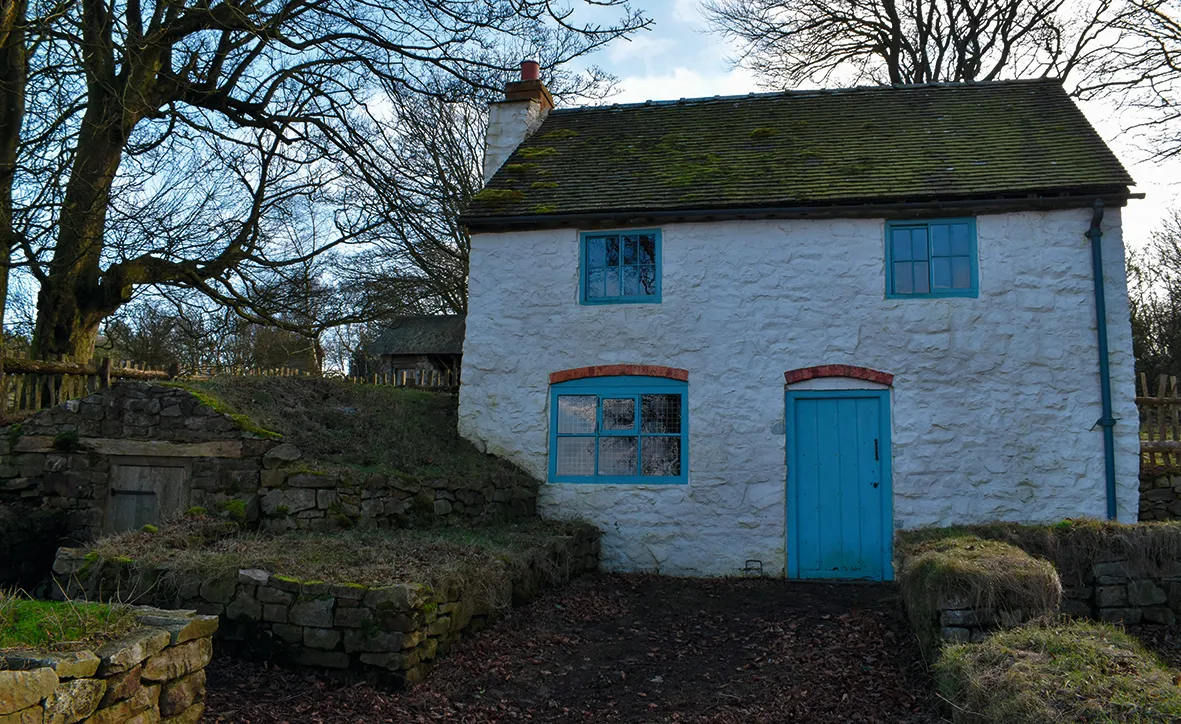Old cottages on hillside