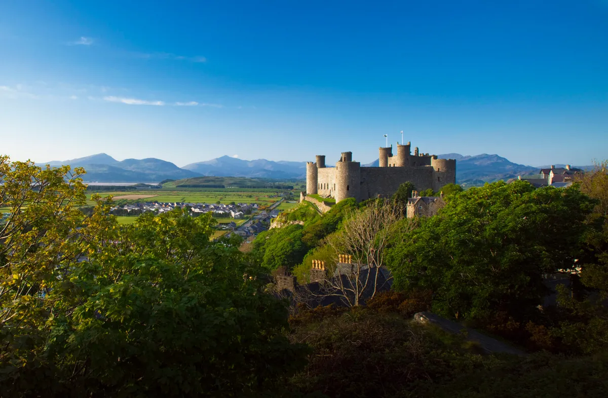 Harlech Castle in Snowdonia National Park