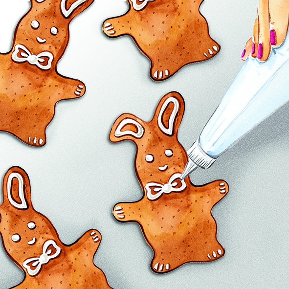 How to make gingerbread bunnies for Easter