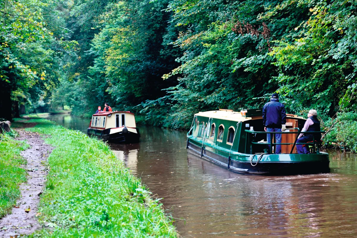 Canal boat on canal