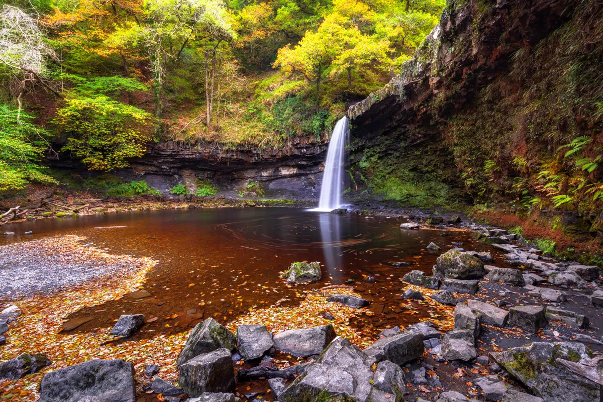 Waterfalls in autumn