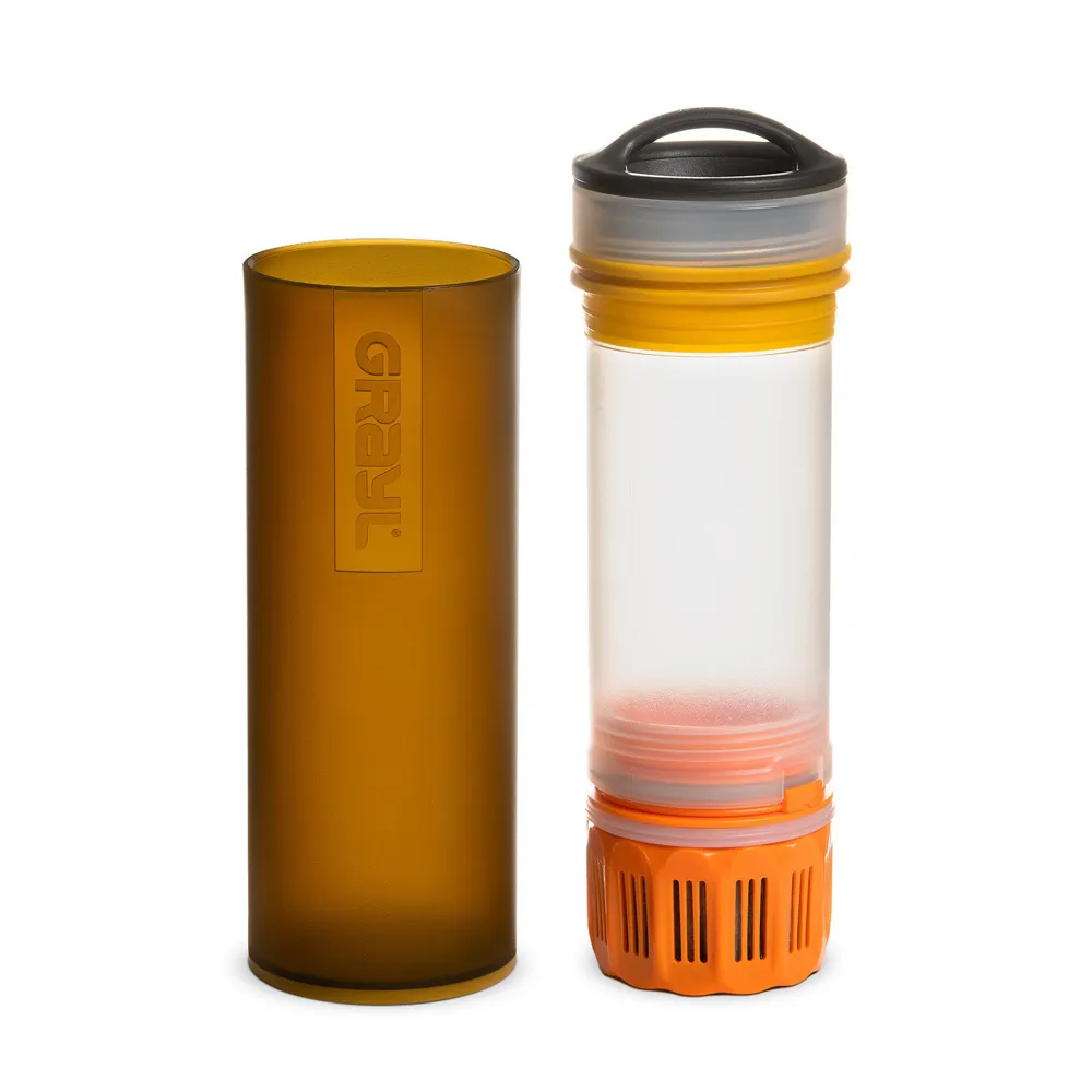 Orange Grayl water purifier bottle