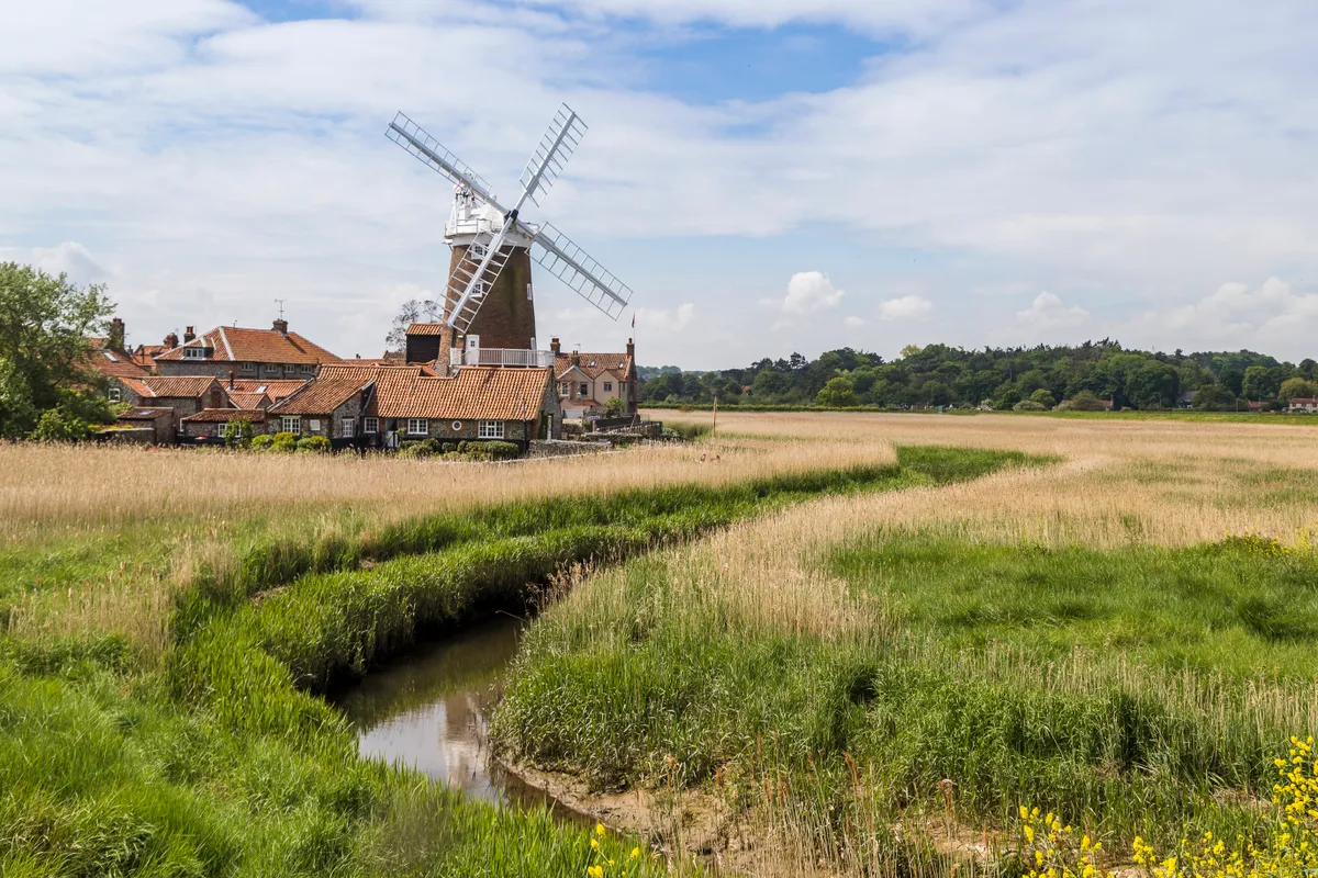 Cley Windmill in norfolk on a summer day