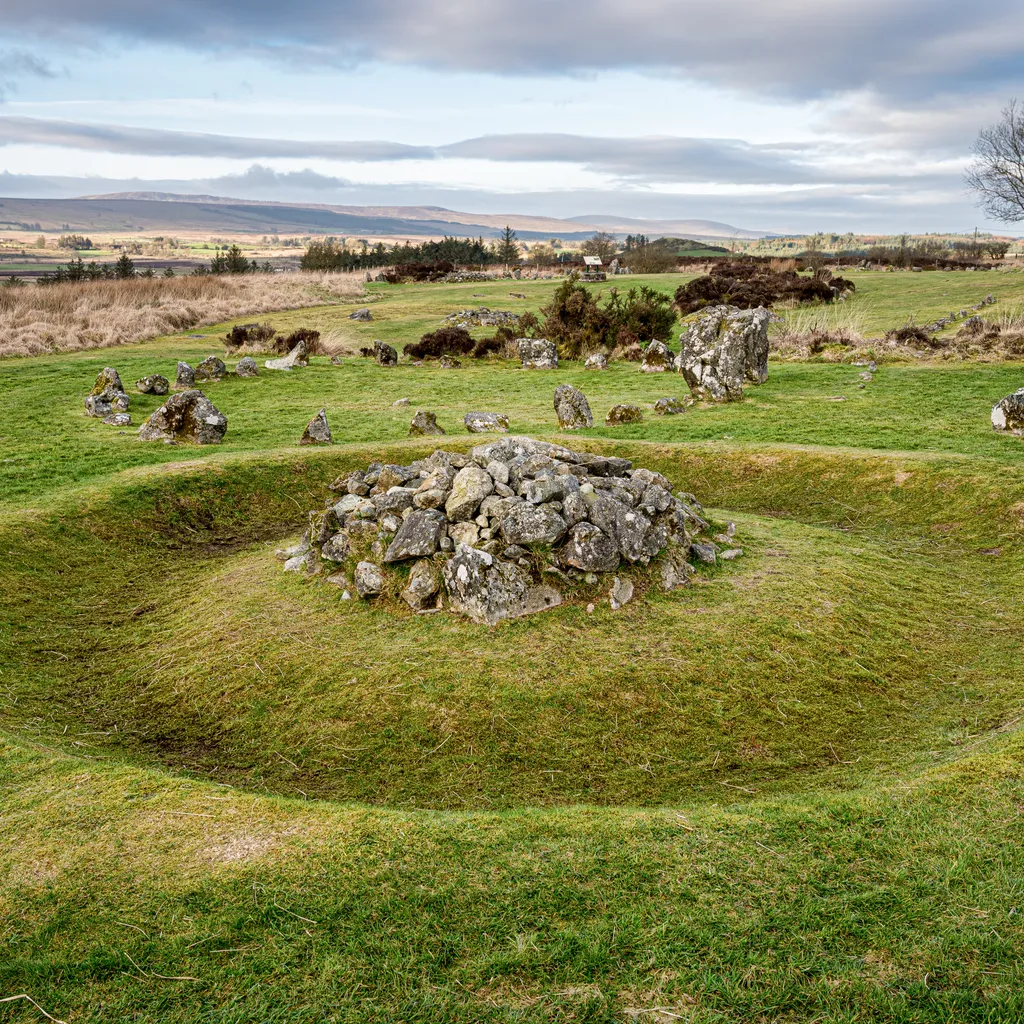 Stone circle in countryside