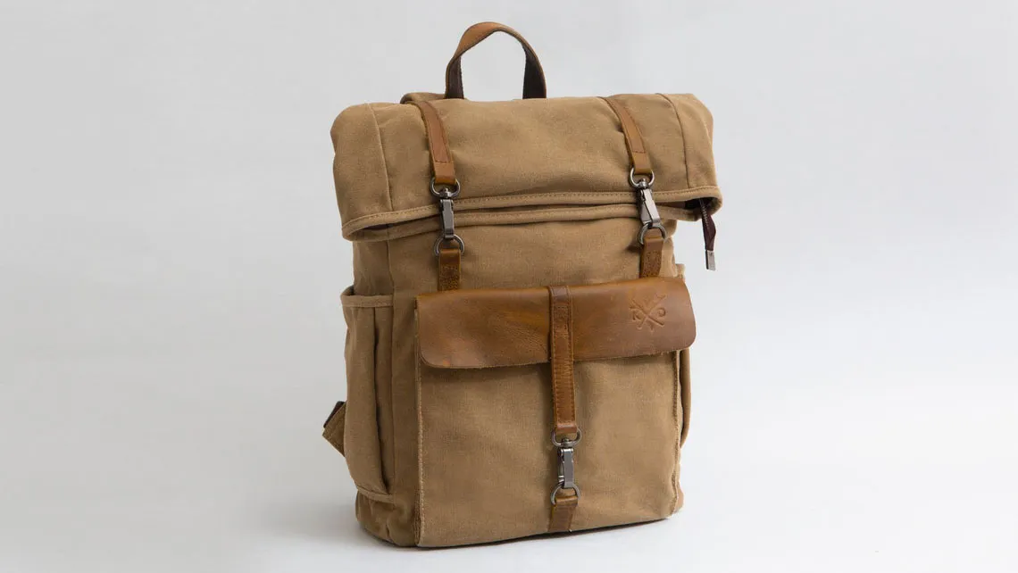 Canvas Backpack, Rustic Vintage Rucksack