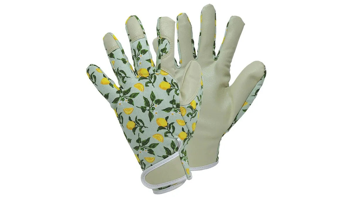 Sicilian lemon patterned gloves