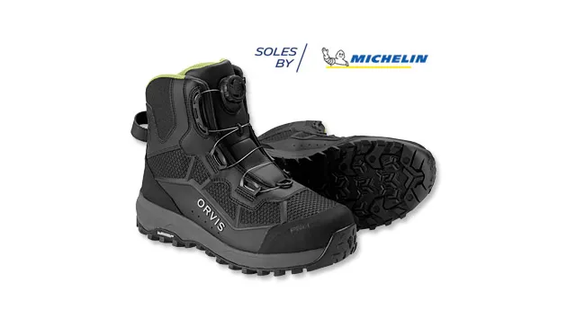Orvis Pro Boa Wading Boots with Michelin brand logo