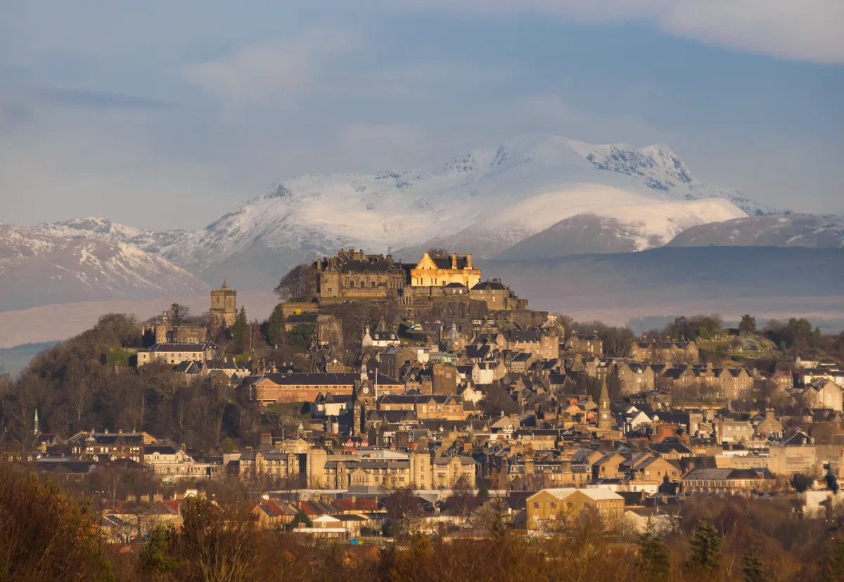 Stirling in Scotland on a winters day.