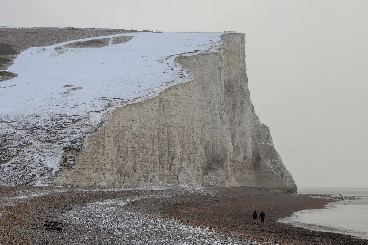 Cuckmere Haven after snowfall
