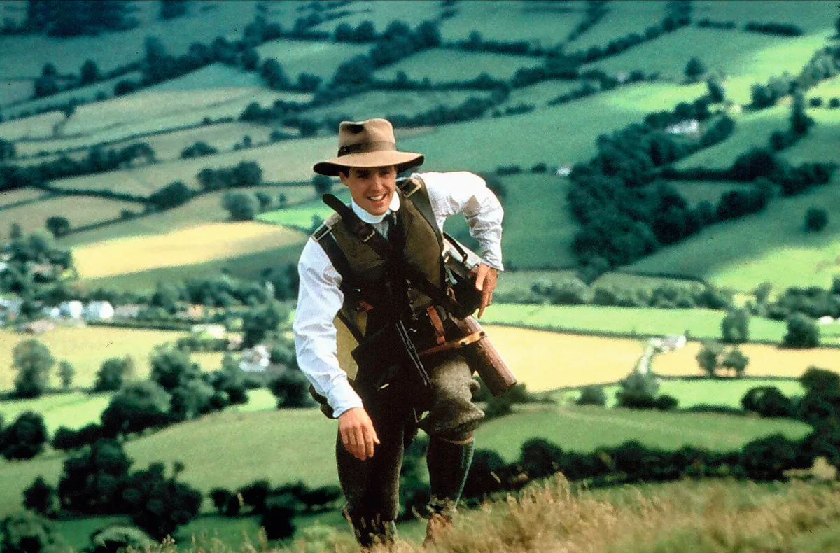 Actor climbing a hill