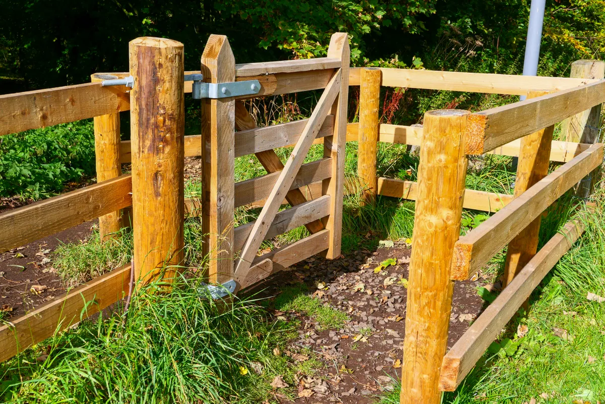 A rural countryside kissing gate