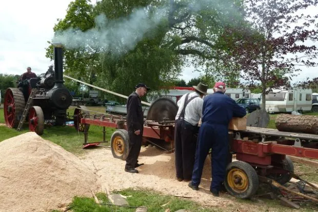 Sawing by steam at the Devon County Show