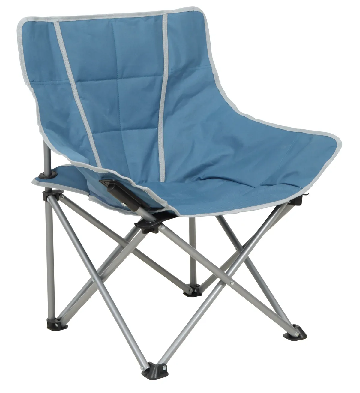 Blue folding chair for camping