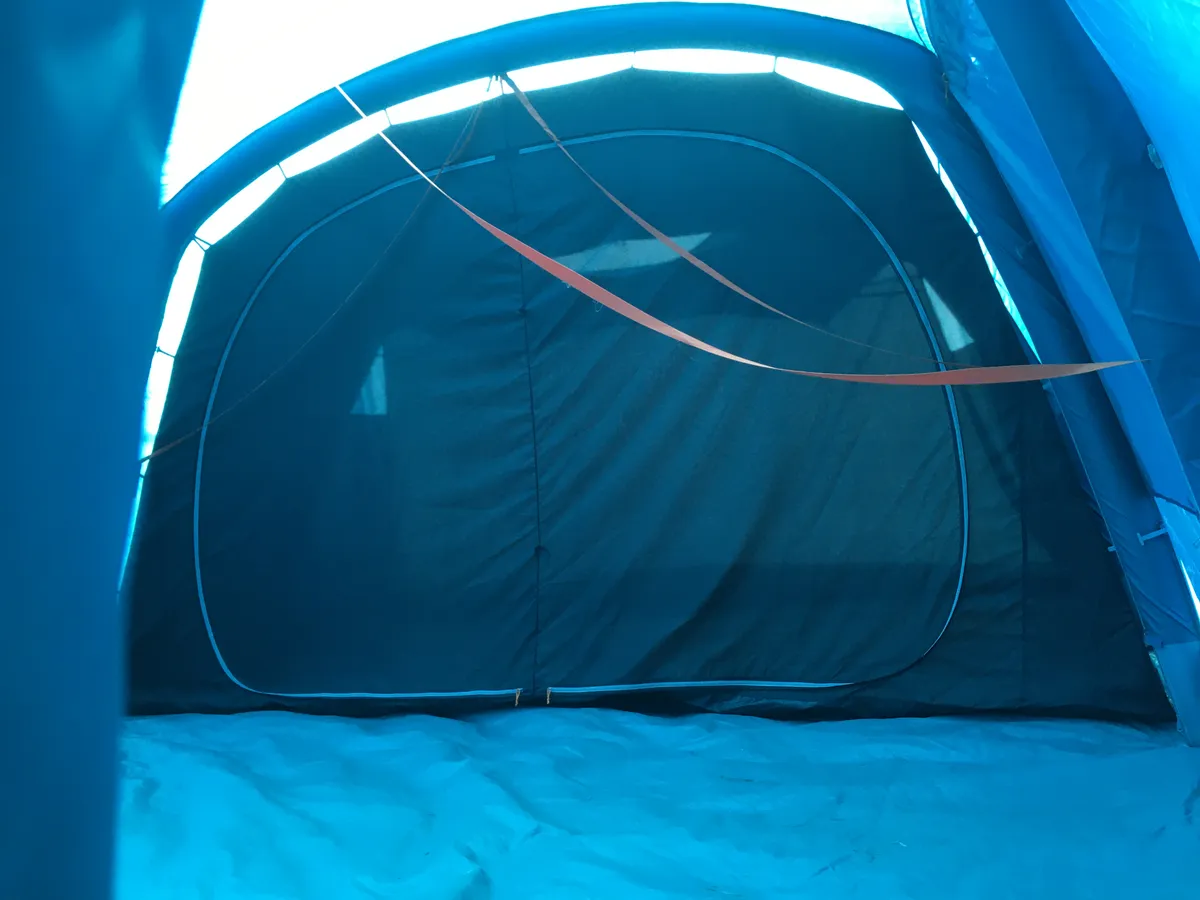 Interior of blue Vango Aether air tent