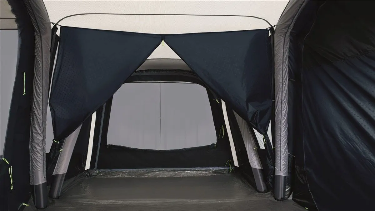 Outwell Airville 6SA tent interior with curtains