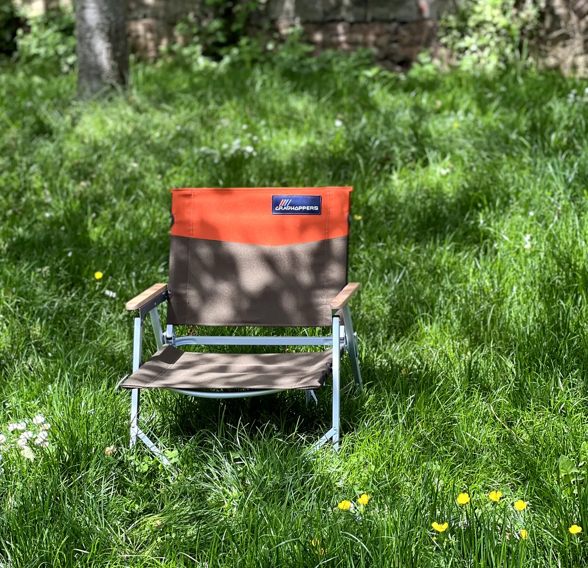 Craghoppers camping chair outdoors on grass