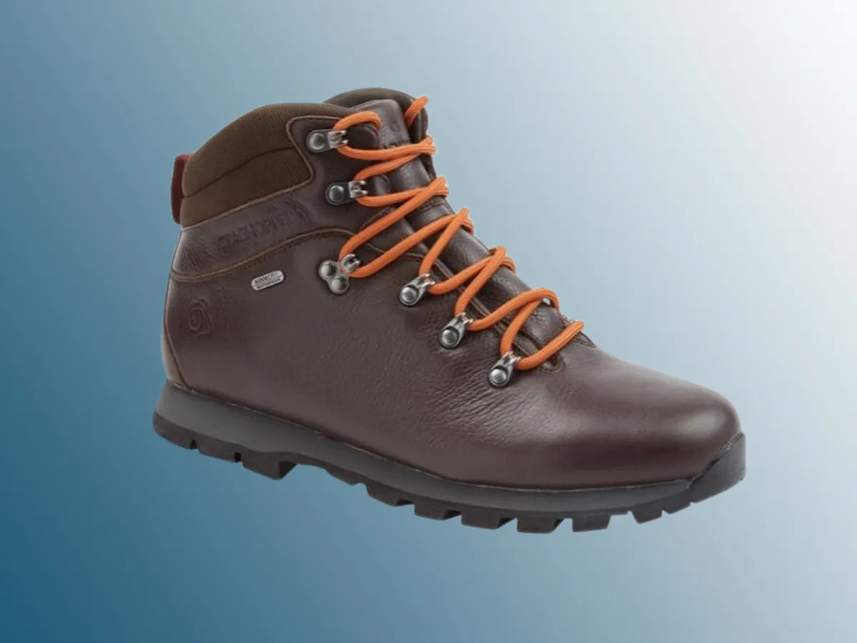 Brown walking boots