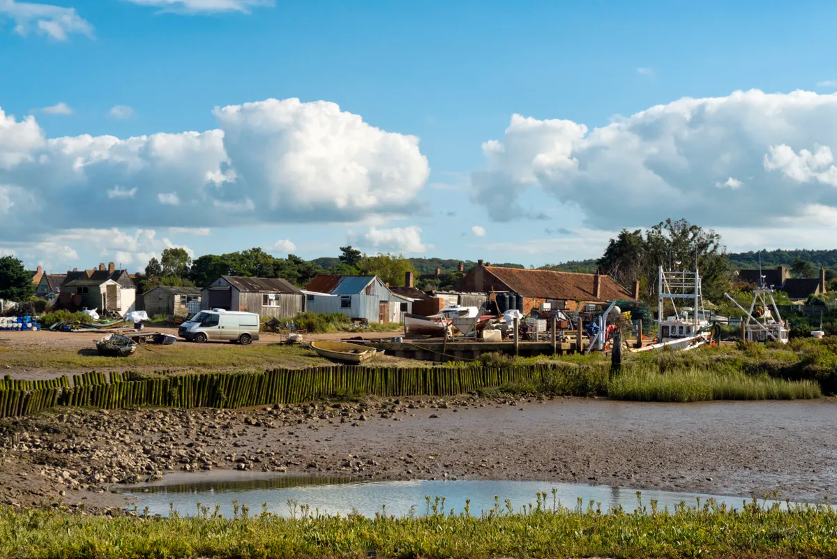 Low tide in the harbour at Brancaster Staithe