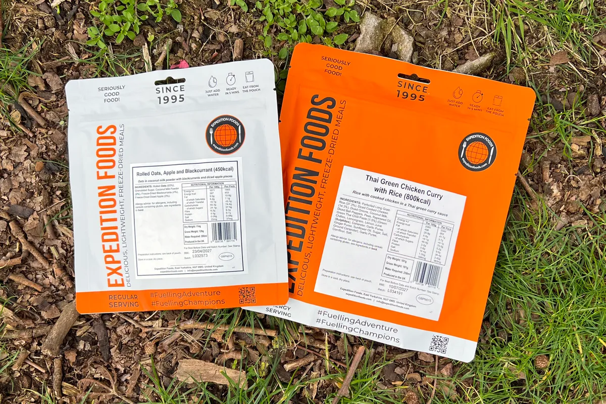 Expedition Foods meals on grass