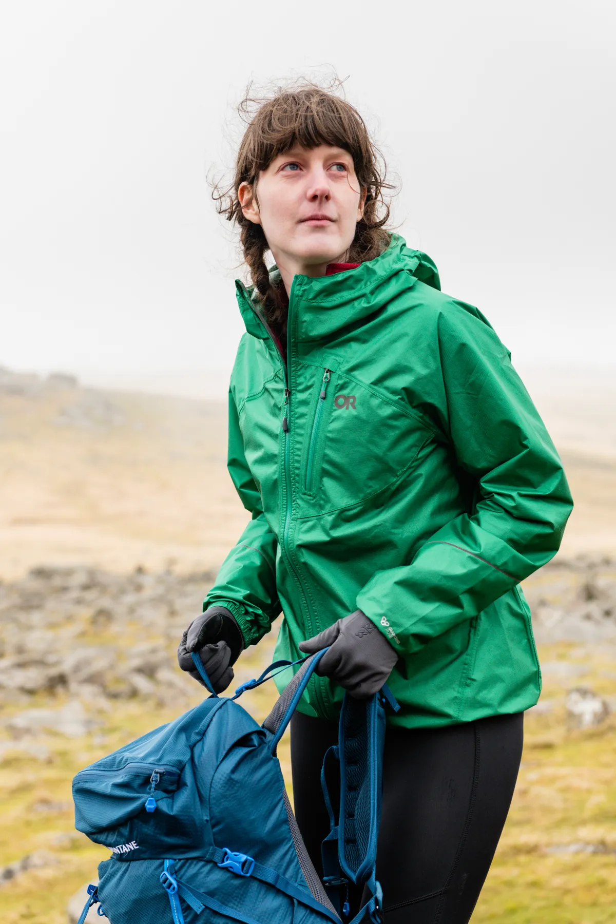 Green hiker's jacket