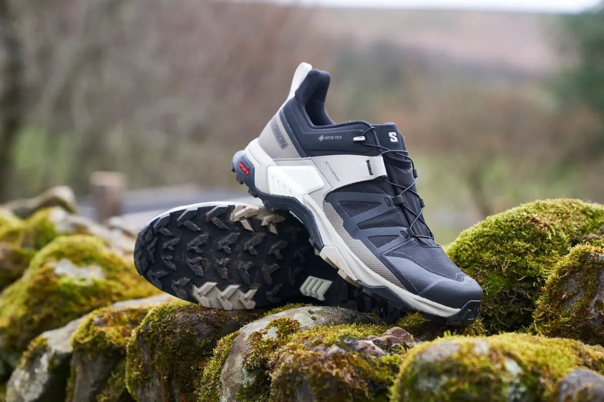 Black and grey hiking shoe