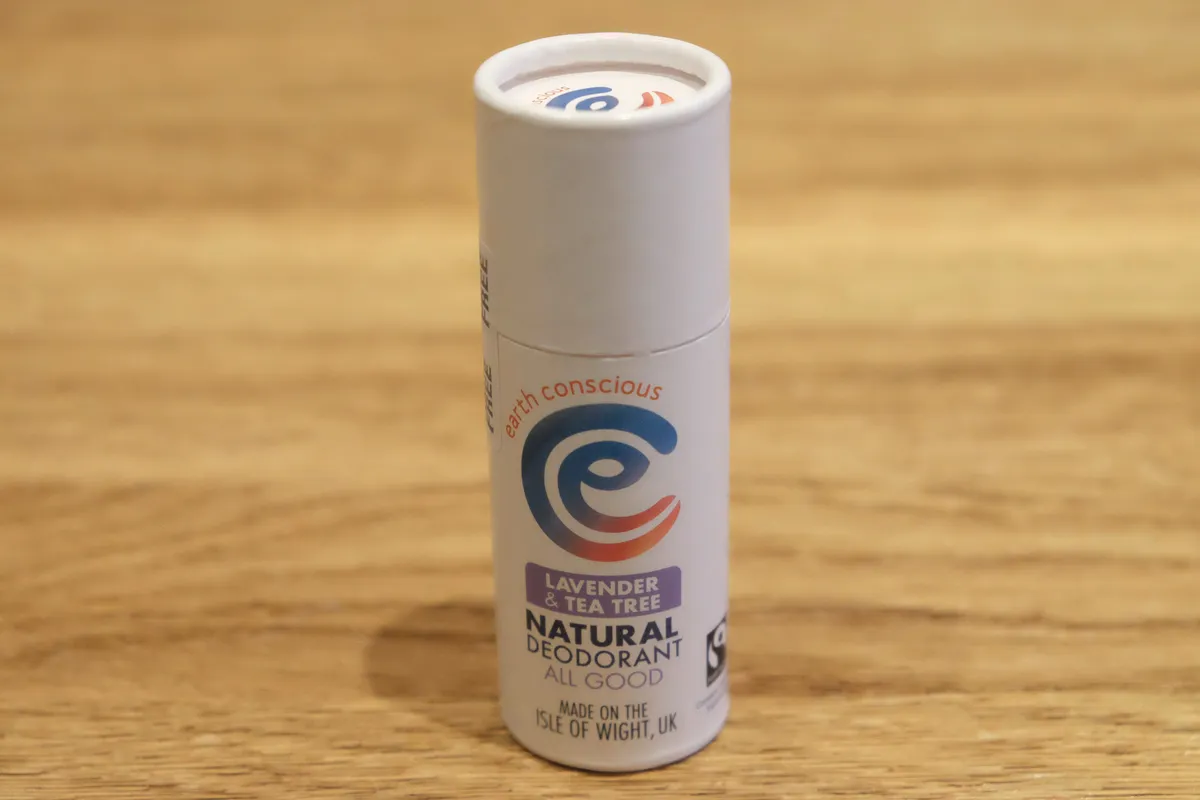 Earth Conscious Natural Deodorant Stick on a wooden table