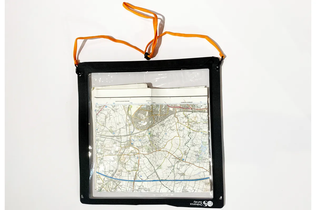 Ordnance Survey Waterproof Map Case on a white background