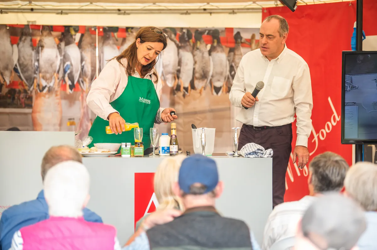 Cookery theatre demonstration at North Norfolk Food Festival