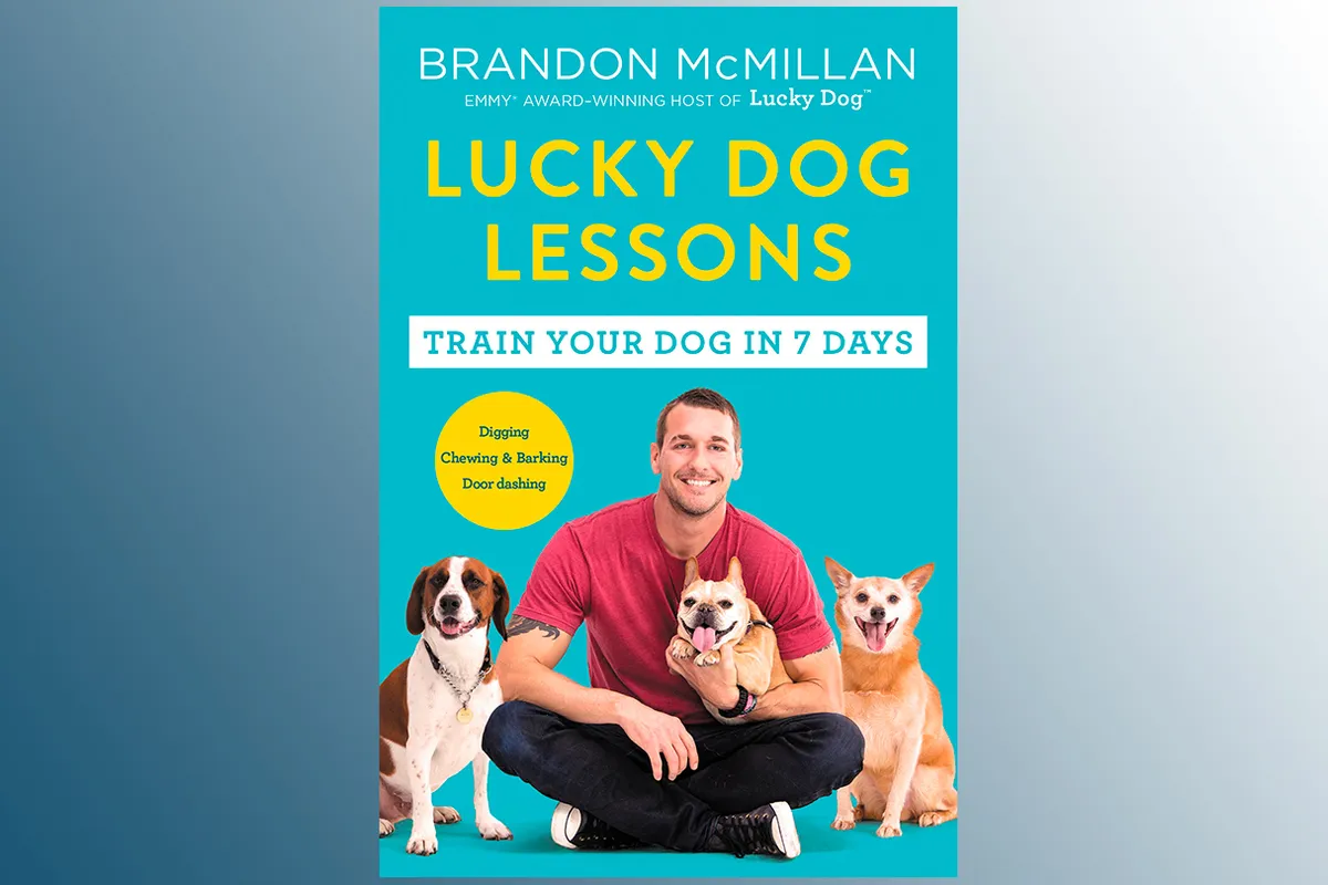 Lucky Dog Lessons: Train Your Dog in 7 Days on a blue background