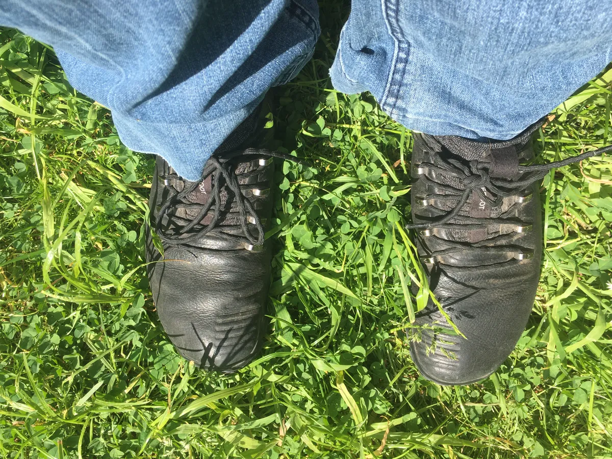 VivoBarefoot Magna Forest ESC hiking boots in the grass