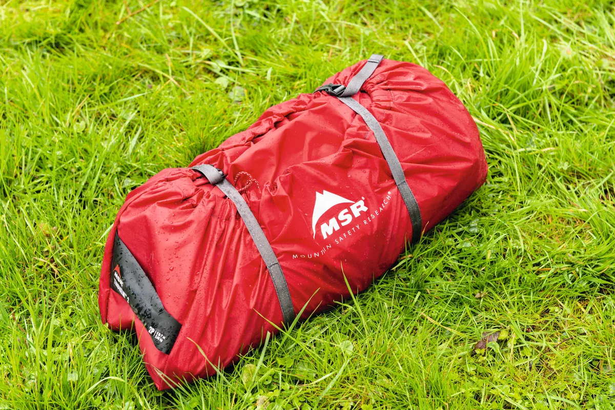 Red tent bag