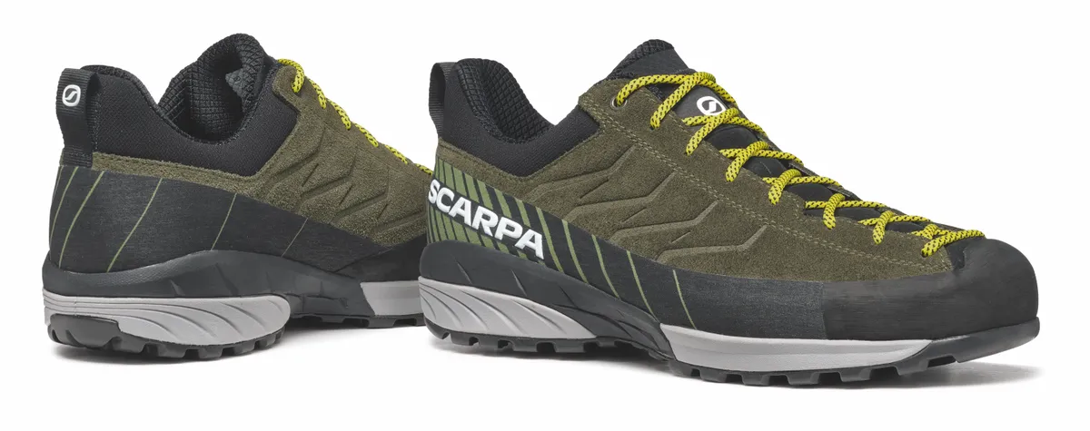Straight from the box: the Scarpa Mescalito approach shoe in mint condition. Image: Scarpa