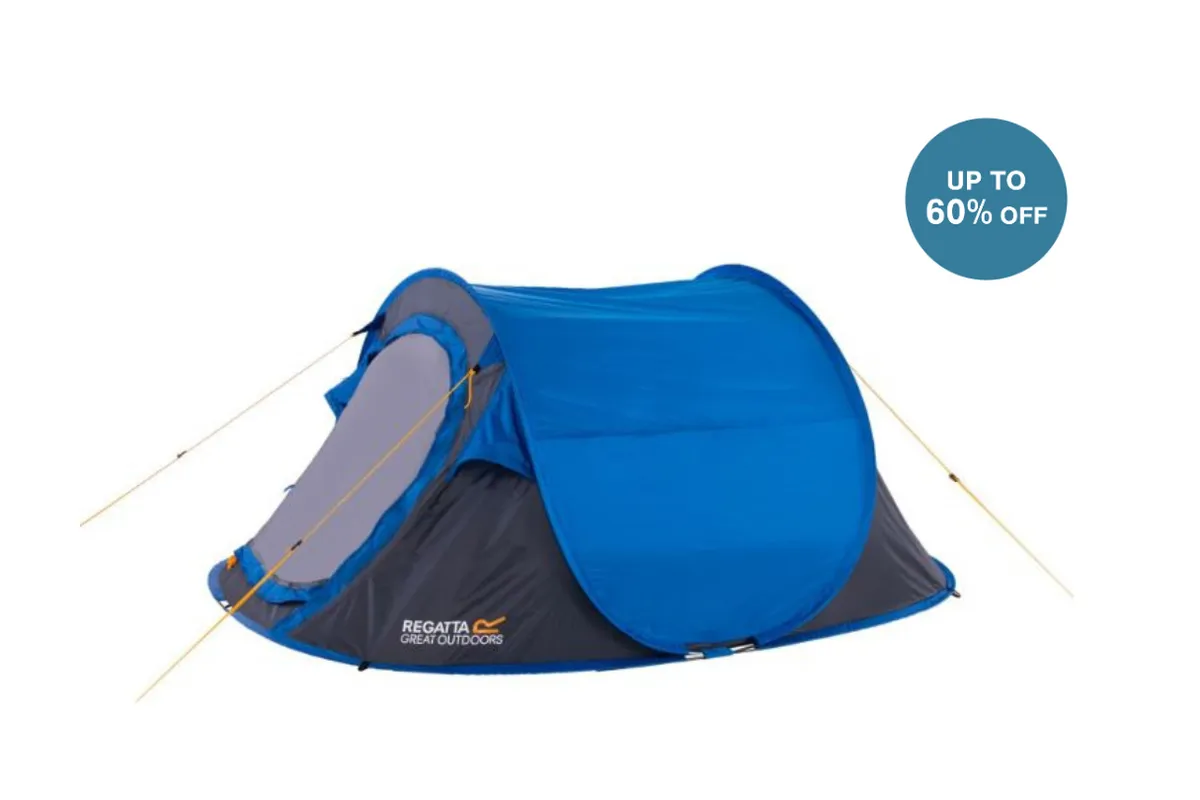 Blue pop up tent 