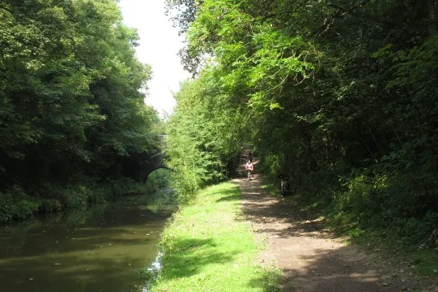 Grand Union Canal on a sunny day in summer