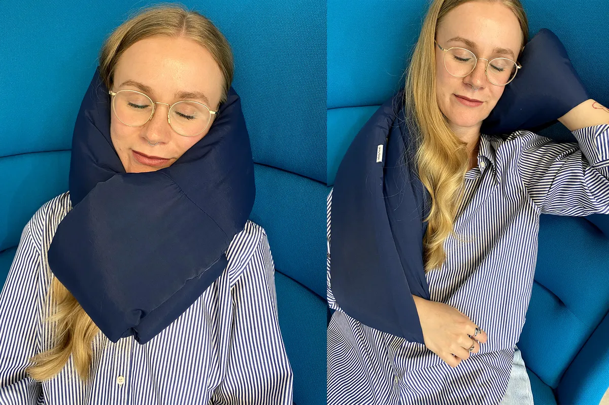 Infinity Pillow worn in two ways
