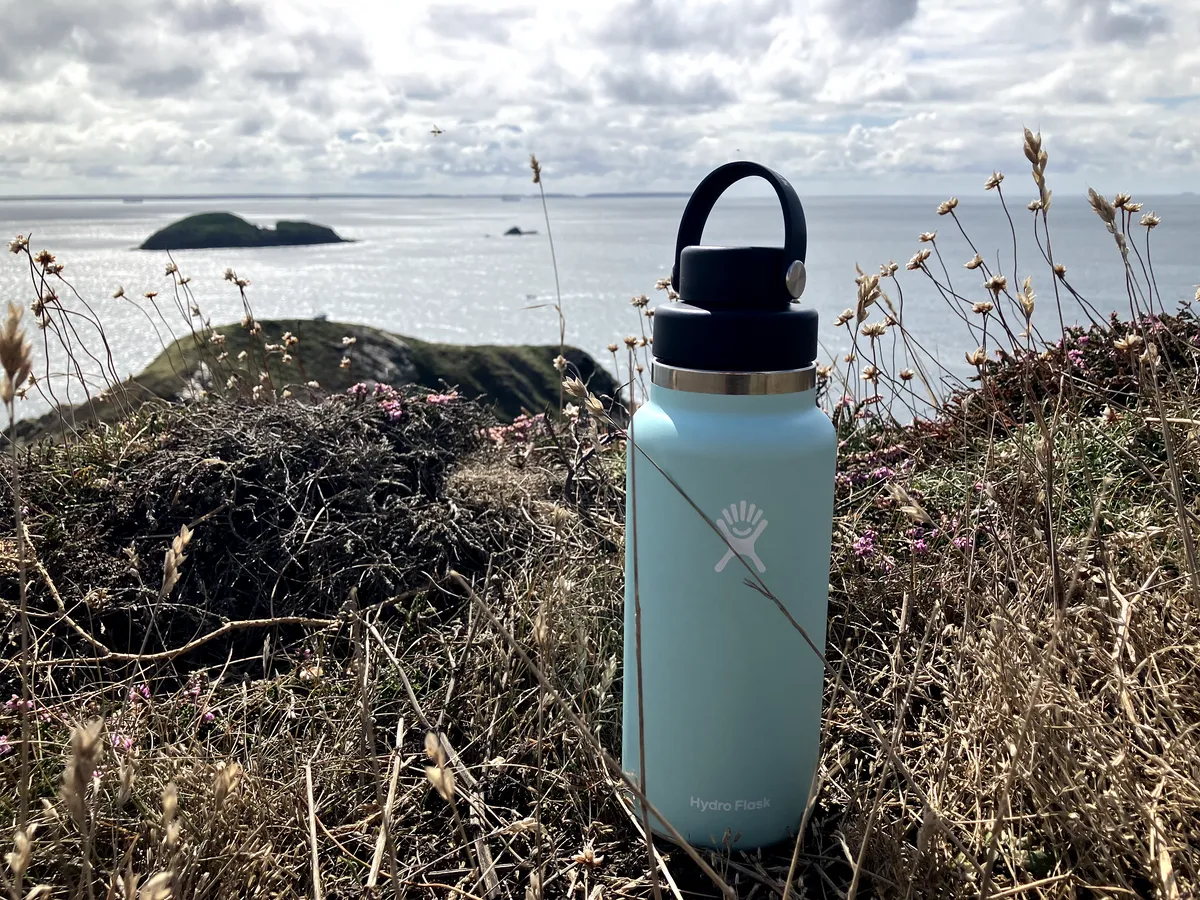 Flask on cliff edge